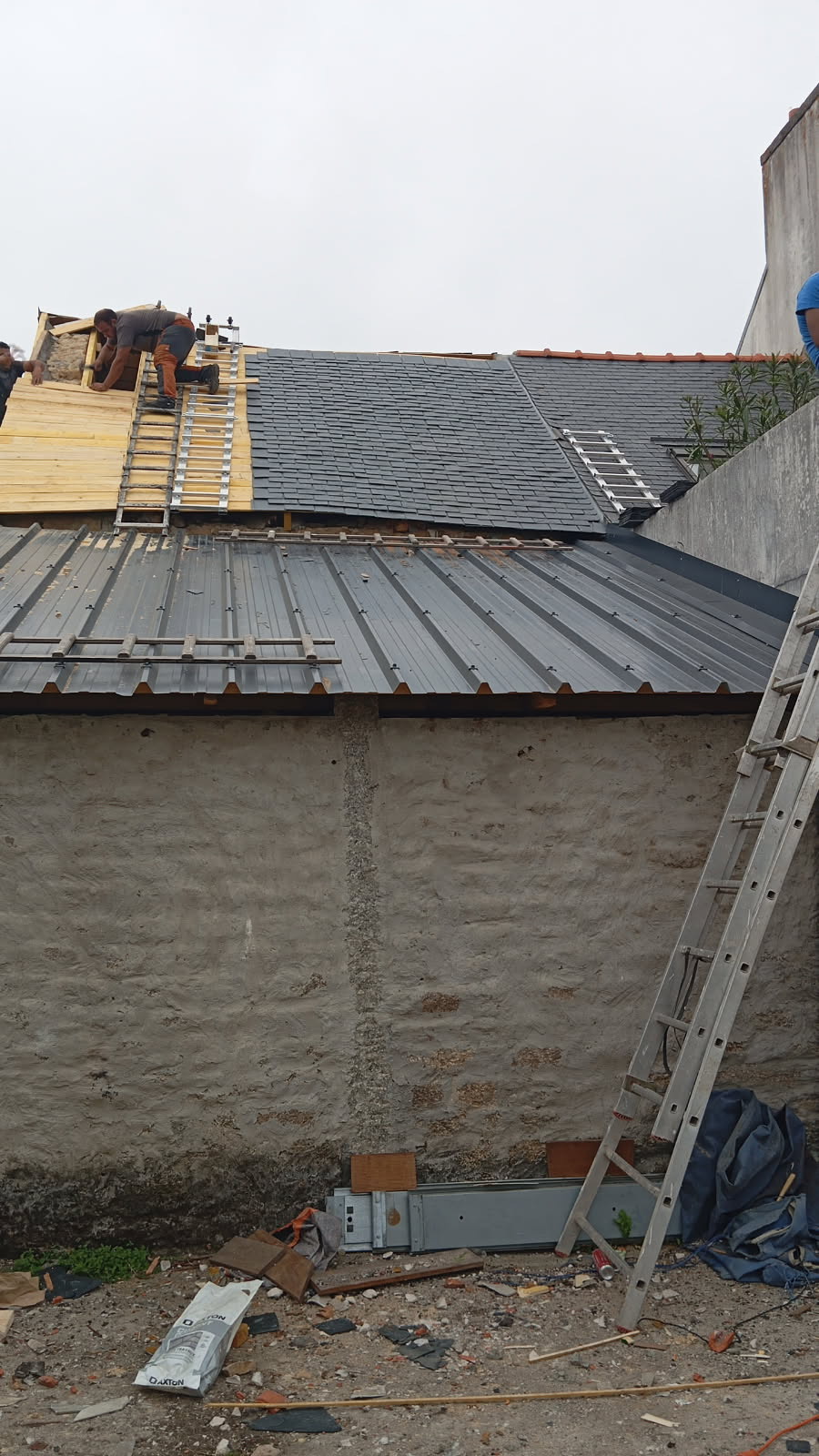 Réparation toiture - chantier